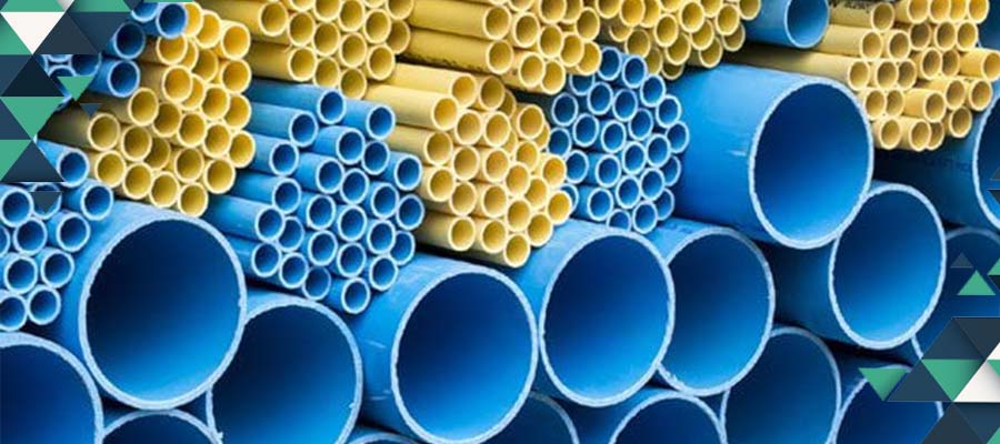 تعداد زیادی لوله پلاستیکی